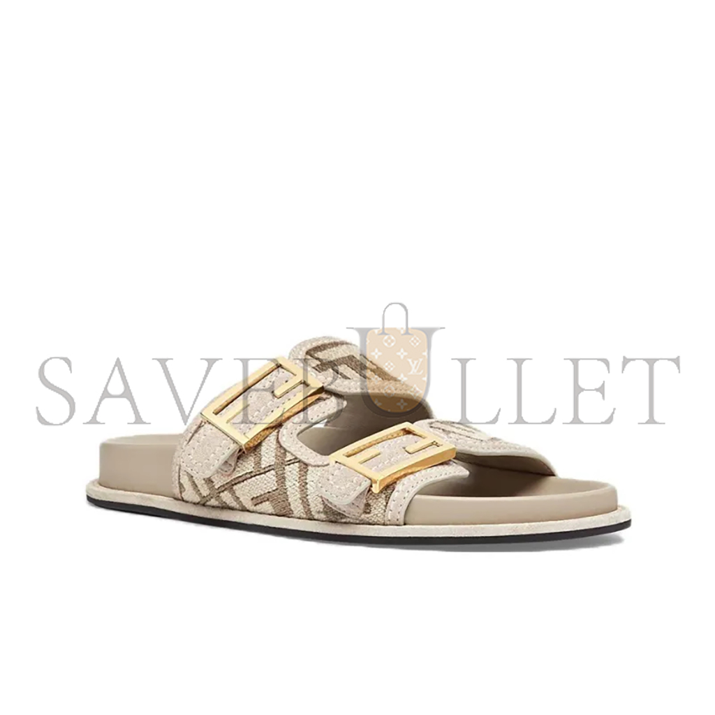 F**di logo plaque monogram flat sandals 8x8326akzpf1idj